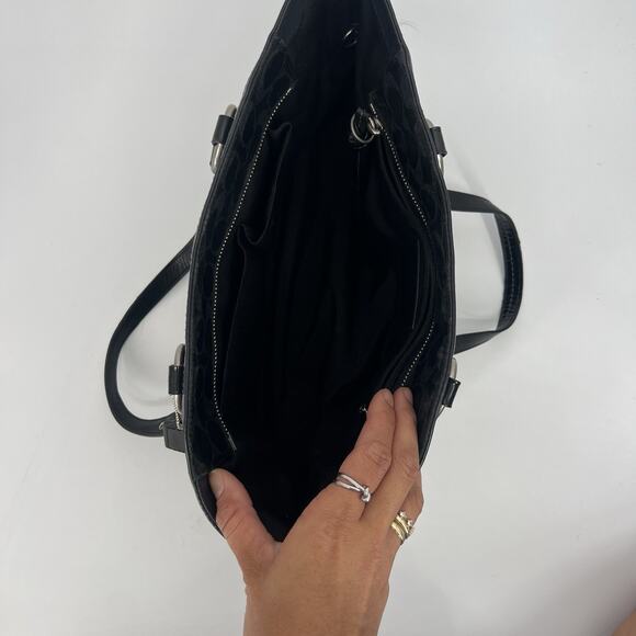 Vintage Y2K Studded Black Authentic Coach Shoulder Bag With Silver Hardware - Picture 6 of 7